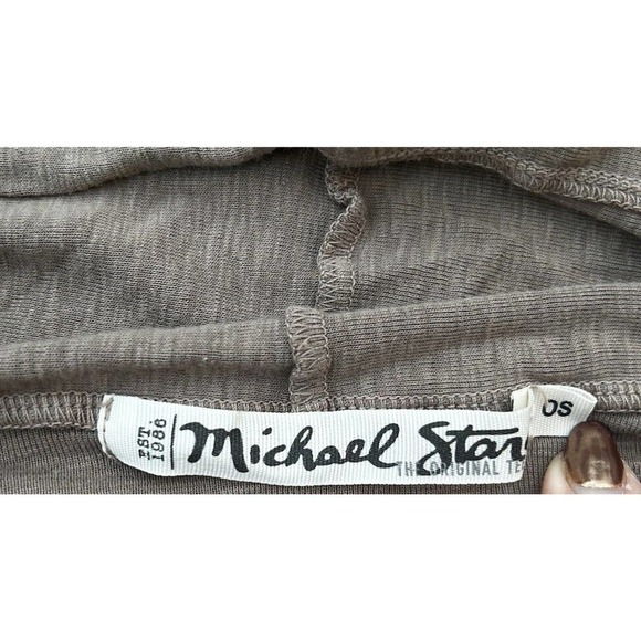 Michael Stars Open Cardigan Duster Beige Supima Micro Modal 6170 One Size - Picture 2 of 5